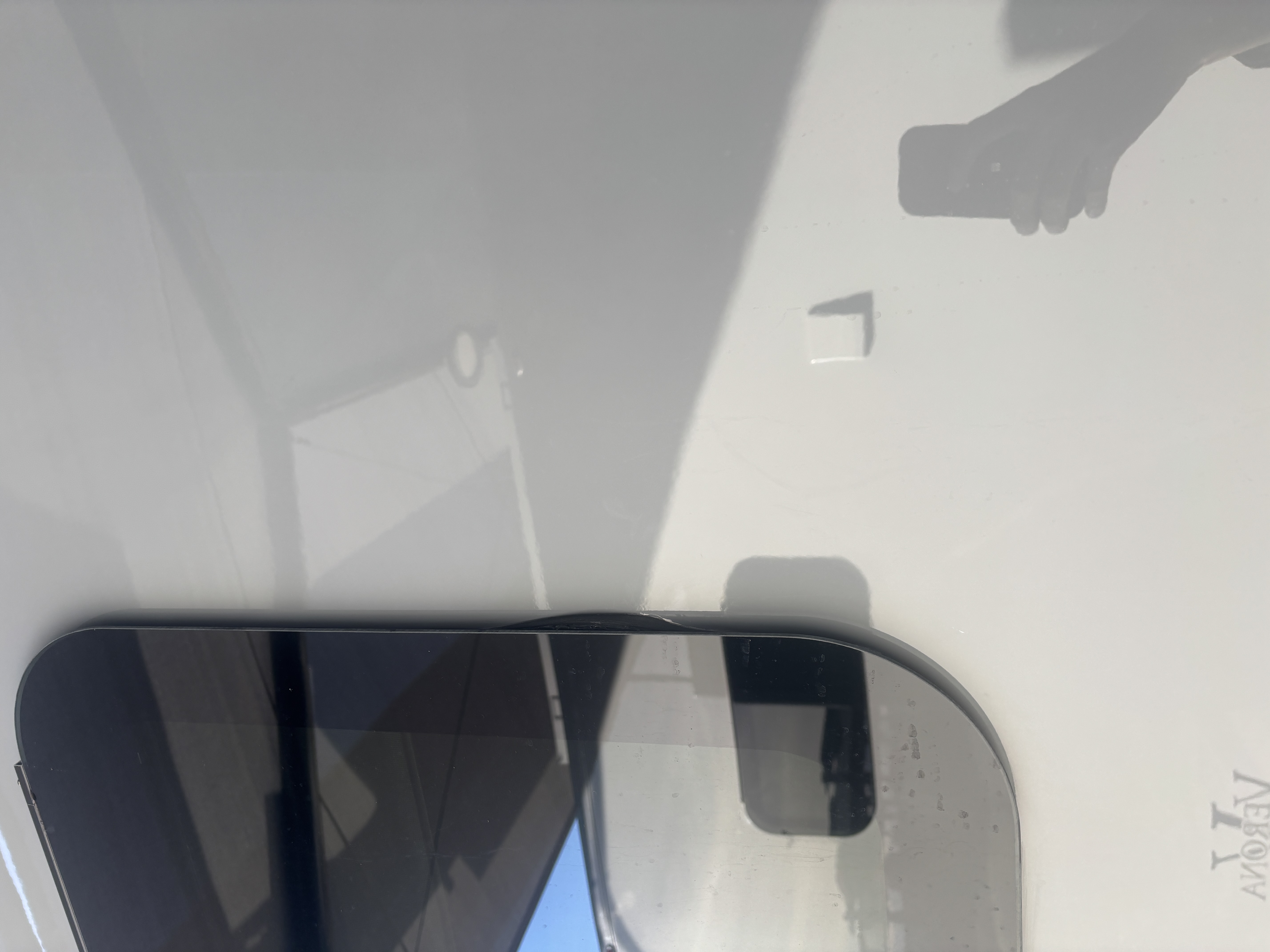 Close up RV paint correction mirror finish