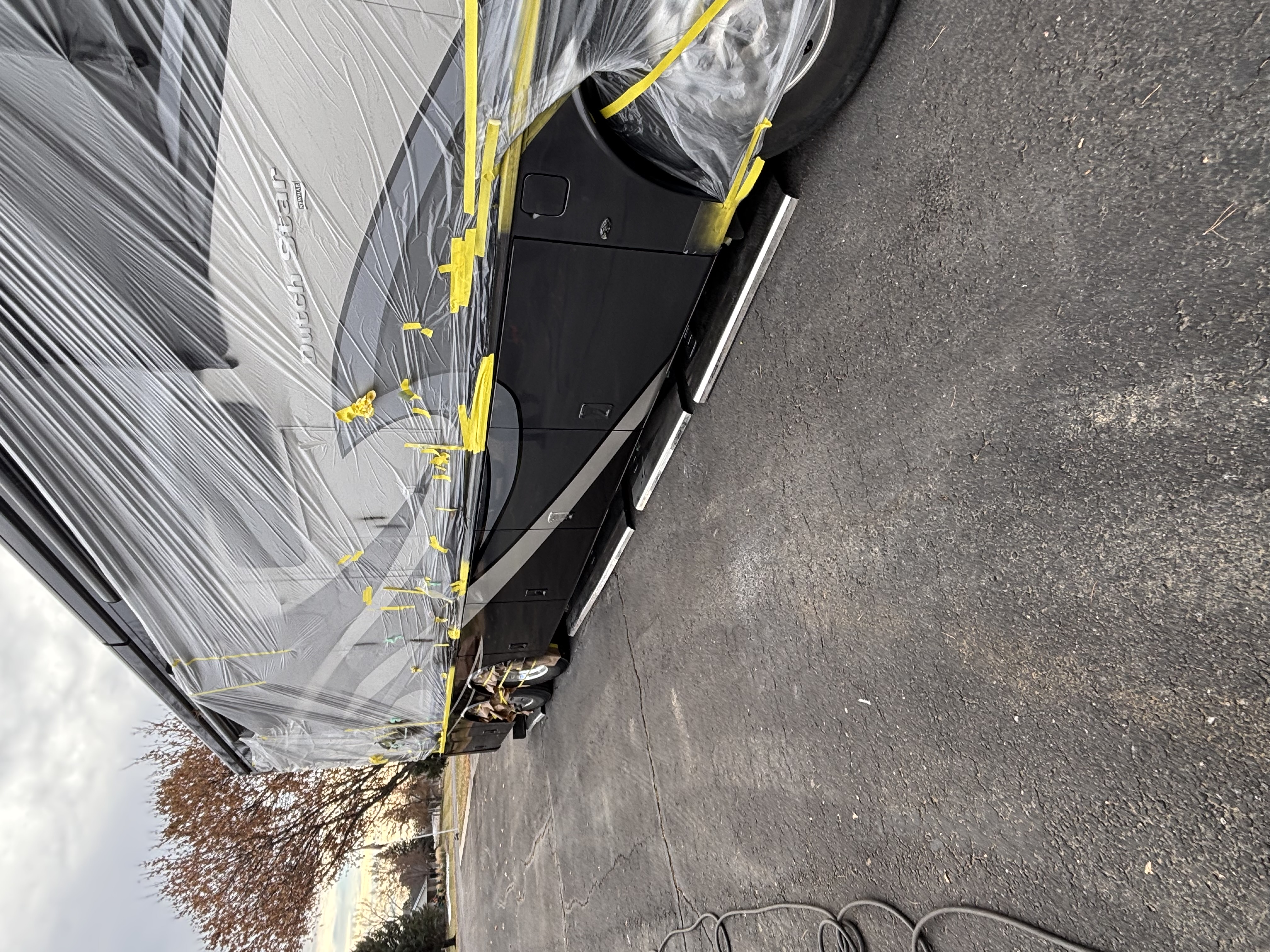 Dutch Star motorhome wrapped for full exterior paint work