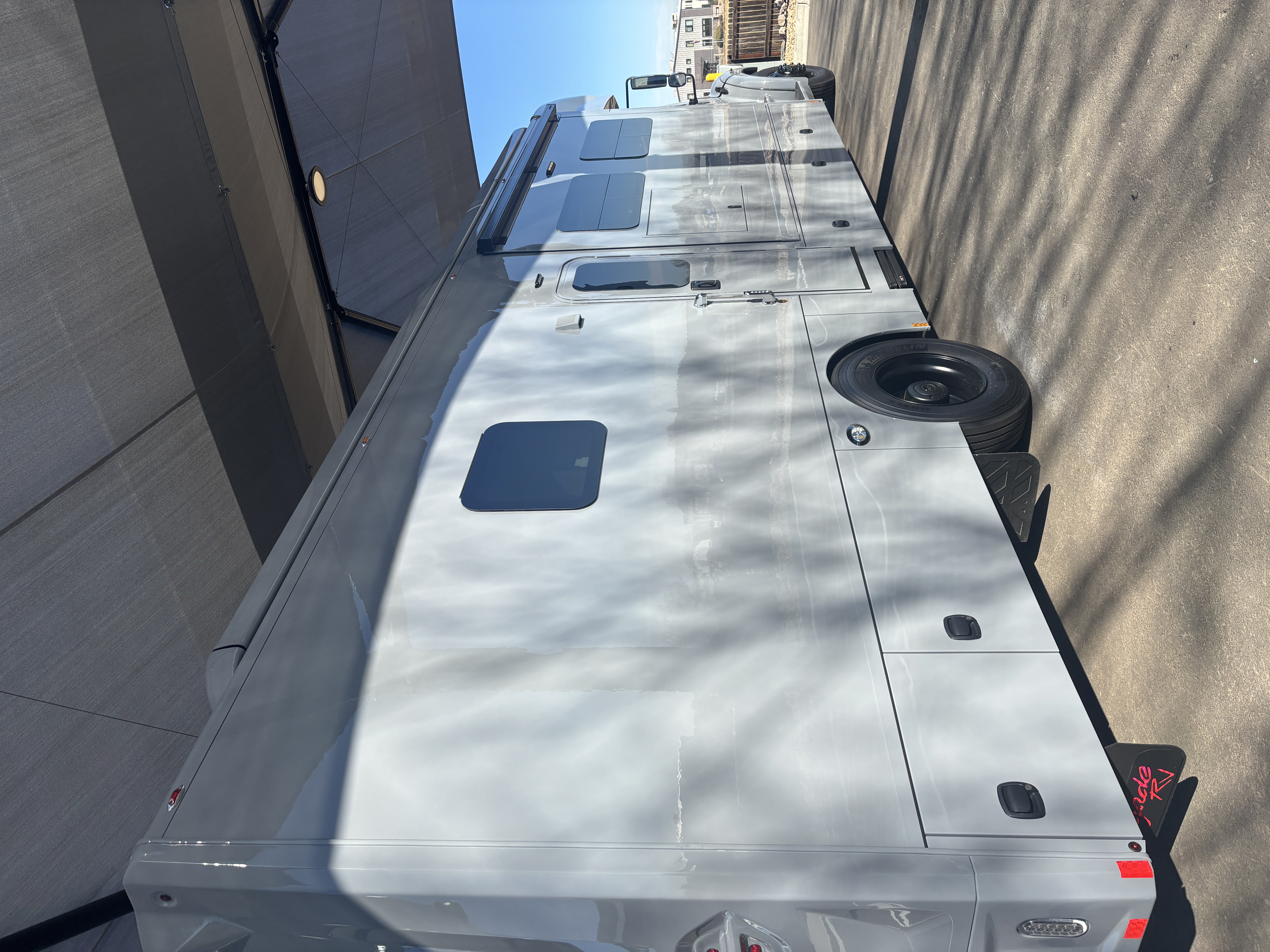 RV exterior before oxidation removal
